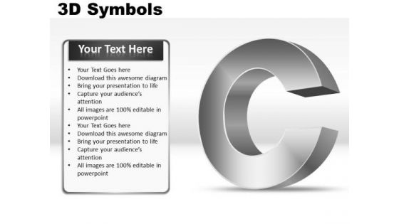 Alphabet C 3d Symbols PowerPoint Slides And Ppt Diagram Templates