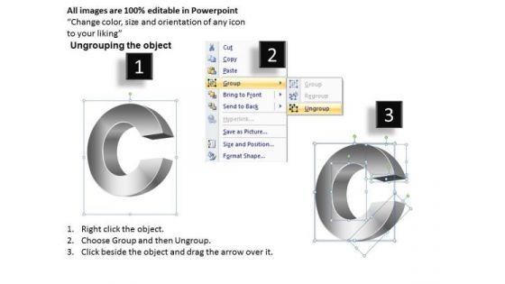 Alphabet C 3d Symbols PowerPoint Slides And Ppt Diagram Templates