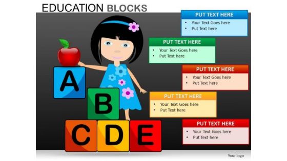 Alphabets Blocks PowerPoint Templates