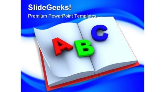 Alphabets Education PowerPoint Template 1110