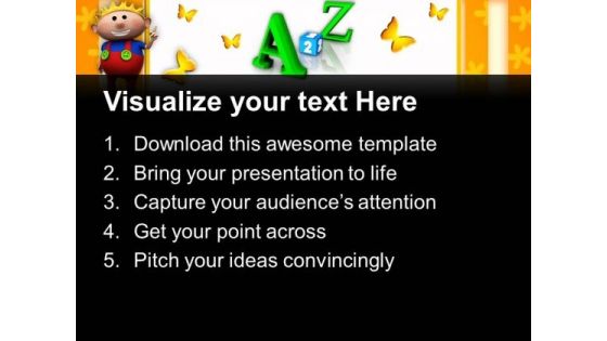 Alphabets Education PowerPoint Templates And PowerPoint Themes 0812