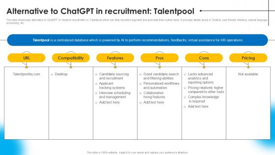 Alternative To ChatGPT AI Powered Recruitment Enhancing Ppt PowerPoint AI SS V Alternative To ChatGPT AI Powered Recruitment Enhancing Ppt PowerPoint AI SS V