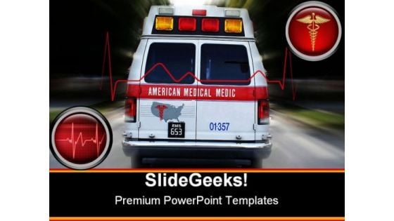 Ambulance Medical PowerPoint Template 0610