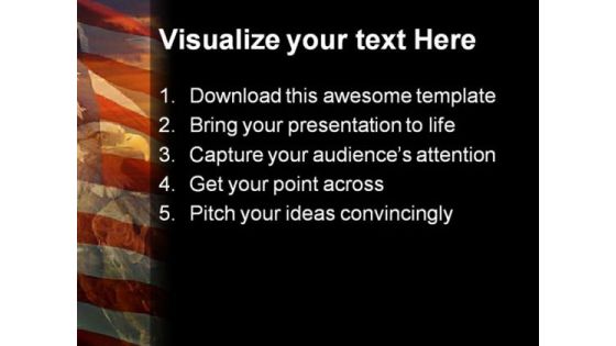 Ameri Flag And Eagle Animals PowerPoint Template 1110 Slide02