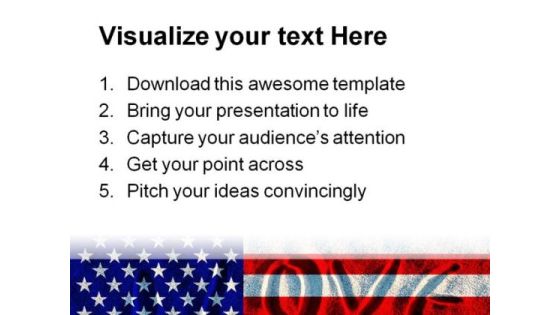 Ameri Flag Symbol PowerPoint Template 1110 Slide03