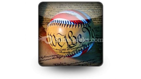 America Baseball PowerPoint Icon S