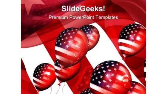 American Balloons01 Festival PowerPoint Template 1010 American Balloons01 Festival PowerPoint Template 1010