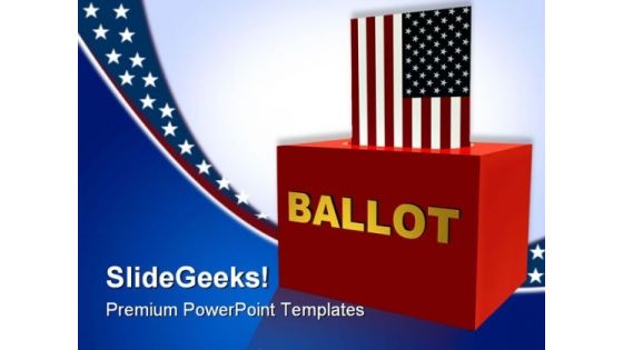 American Ballot Box Government PowerPoint Templates And PowerPoint Backgrounds 0411 American Ballot Box Government PowerPoint Templates And PowerPoint Backgrounds 0411