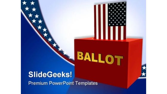 American Ballot Box Government PowerPoint Templates And PowerPoint Backgrounds 0411