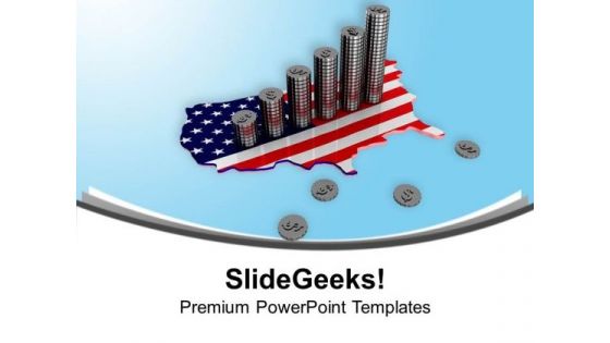 American Dollar Graph Finance PowerPoint Templates Ppt Backgrounds For Slides 1112