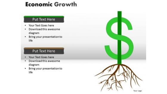 American Dollar Growing In Strength PowerPoint Templates And Ppt Slides