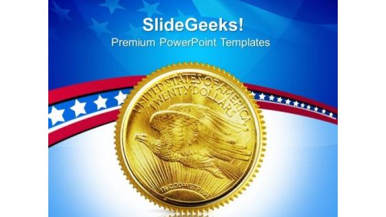 American Eagle Gold Coin Finance PowerPoint Templates And PowerPoint Themes 0812