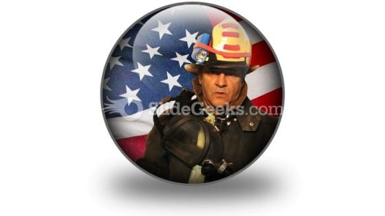 American Firefighter PowerPoint Icon C