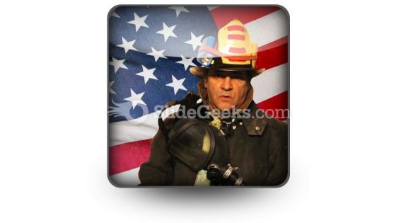 American Firefighter PowerPoint Icon S