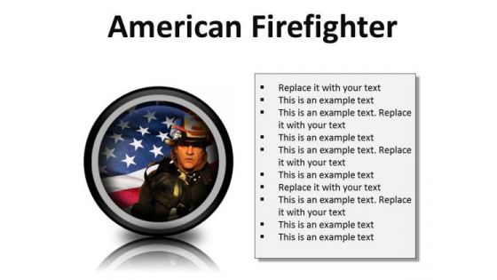 American Firefighter Youth PowerPoint Presentation Slides Cc