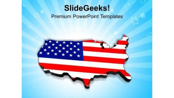 American Flag Concept Of Patriotism PowerPoint Templates Ppt Backgrounds For Slides 0913