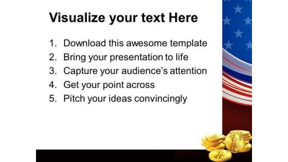 American Gold Coins Money PowerPoint Templates And PowerPoint Themes 0812