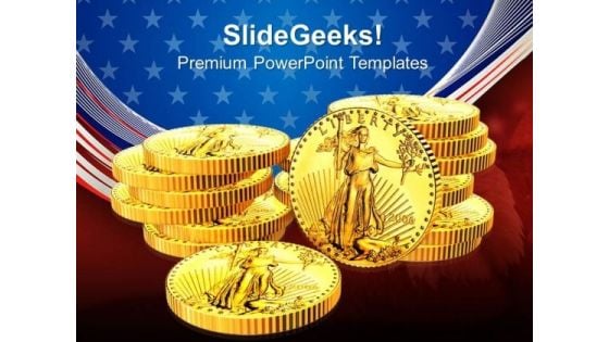 American Gold Coins Money PowerPoint Templates And PowerPoint Themes 0812