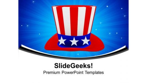 American Hat PowerPoint Templates Ppt Backgrounds For Slides 0213