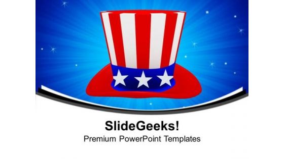 American Hat PowerPoint Templates Ppt Backgrounds For Slides 0213