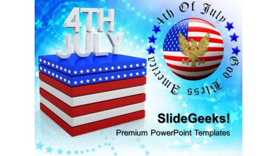 American Independence Day 4th July PowerPoint Templates And PowerPoint Themes 0612