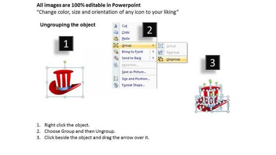 American Independence Icons PowerPoint Slides