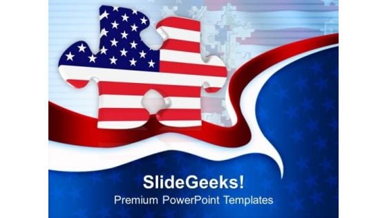 American Jigsaw PowerPoint Templates And PowerPoint Themes 1012