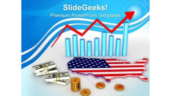 American Map And Currency Finance PowerPoint Templates And PowerPoint Themes 0812