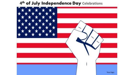 American Strength Independence Day 4th July PowerPoint Slides