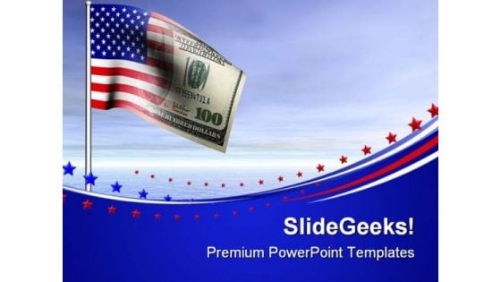 American Us Dollar Flag Money PowerPoint Templates And PowerPoint Backgrounds 0611