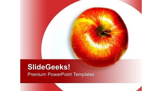 An Apple A Day Keep Docters Away Health Theme PowerPoint Templates Ppt Backgrounds For Slides 0413