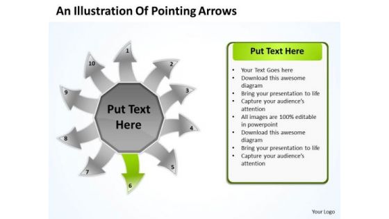 An Illustration Of Pointing Arrows Charts And PowerPoint Template An Illustration Of Pointing Arrows Charts And PowerPoint Template