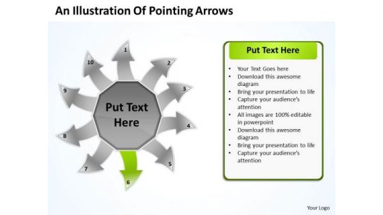 An Illustration Of Pointing Arrows Charts And PowerPoint Template