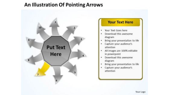 An Illustration Of Pointing Arrows Charts And PowerPoint Templates