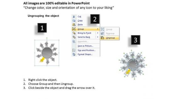 An Illustration Of Pointing Arrows Charts And PowerPoint Templates