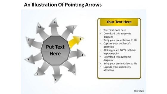 An Illustration Of Pointing Arrows Cycle Process Diagram PowerPoint Templates