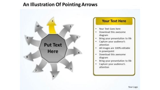 An Illustration Of Pointing Arrows Network Software PowerPoint Template