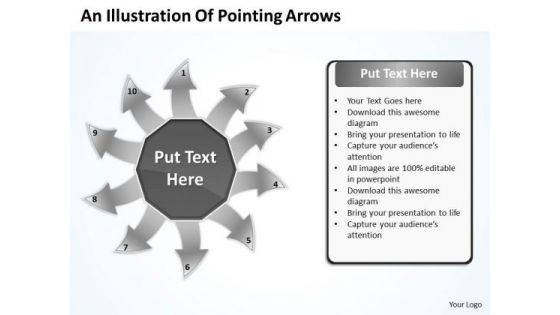 An Illustration Of Pointing Arrows Network Software PowerPoint Templates