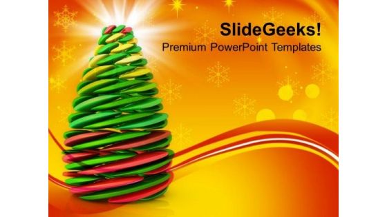 Analogy Of Rounded Pine Tree Christmas Abstract PowerPoint Templates Ppt Backgrounds For Slides 1212