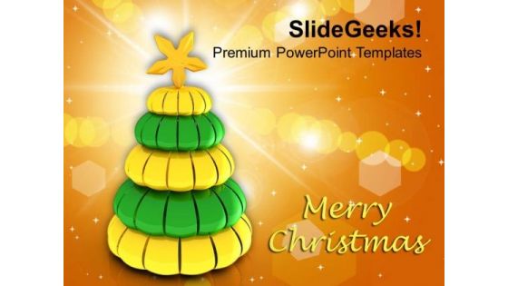 Analogy Of Rounded Tree Christmas PowerPoint Templates Ppt Backgrounds For Slides 1212