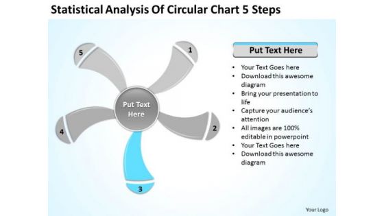 Analysis Of Circular Chart 5 Steps Ppt Business Plans For PowerPoint Slides