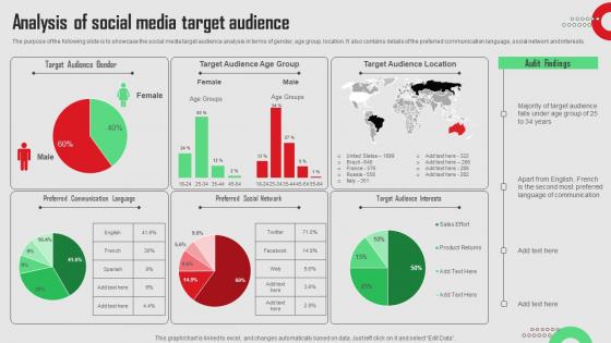 Analysis Of Social Media Target Audience Social Media Platforms Performance Graphics Pdf