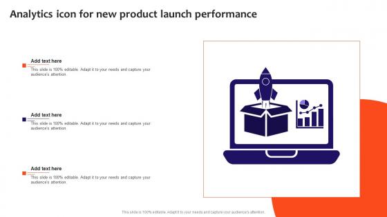 Analytics Icon For New Product Launch Performance Themes Pdf