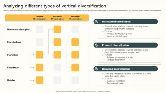 Analyzing Different Types Of Vertical Diversification Market Expansion Through Slides Pdf