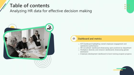 Analyzing Hr Data For Effective Decision Making Table Of Contents Analyzing Hr Data For Effective Decision Making Table Of Contents