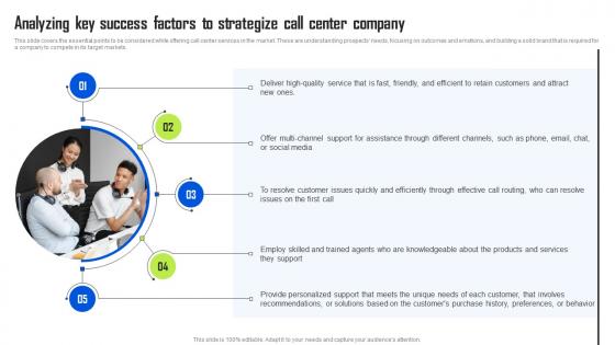 Analyzing Key Success Factors To Strategize Call Center BPO Center Business Plan Template Pdf