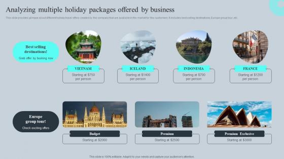 Analyzing Multiple Holiday Packages Offered Tours And Travel Business Advertising Themes Pdf