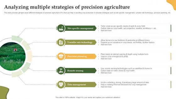 Analyzing Multiple Strategies Of Precision Enhancing Productivity With Adoption PPT Sample Analyzing Multiple Strategies Of Precision Enhancing Productivity With Adoption PPT Sample