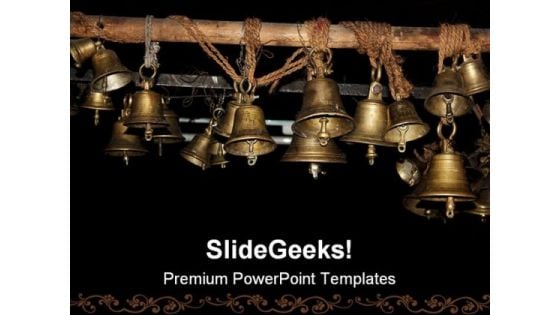 Ancient Bells Religion PowerPoint Template 0610