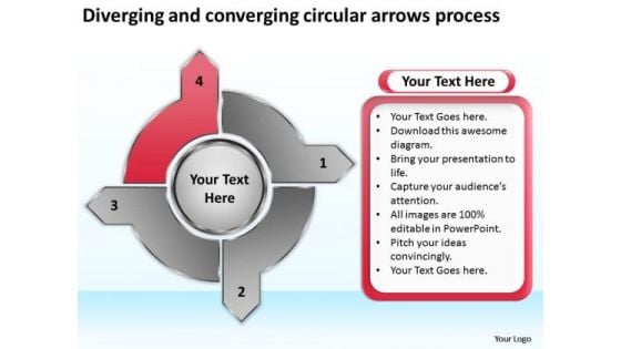 And Converging Circular Arrows Process Flow Motion PowerPoint Templates